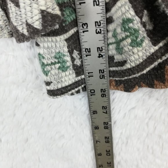 EyeShadow Womens Cardigan Aztec Open Front Multicolor Long Sleeve Medium - Picture 9 of 10